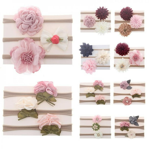 Details about   3Pcs/Set Baby Girls Toddler Flower Bow Hairband Headband Head Wrap Headwear US 